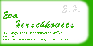 eva herschkovits business card